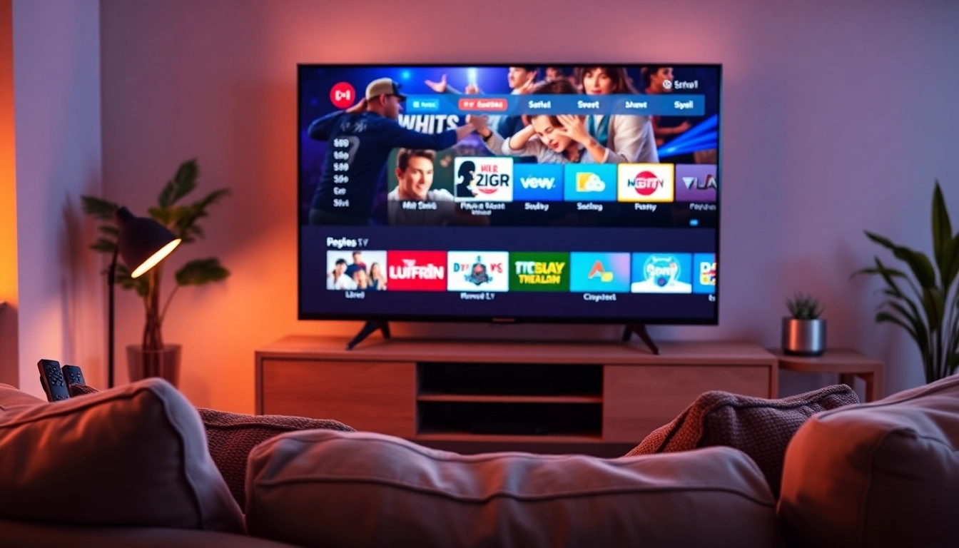 Experience top-quality abonnement iptv with a modern streaming setup featuring a vibrant smart TV and cozy interior.