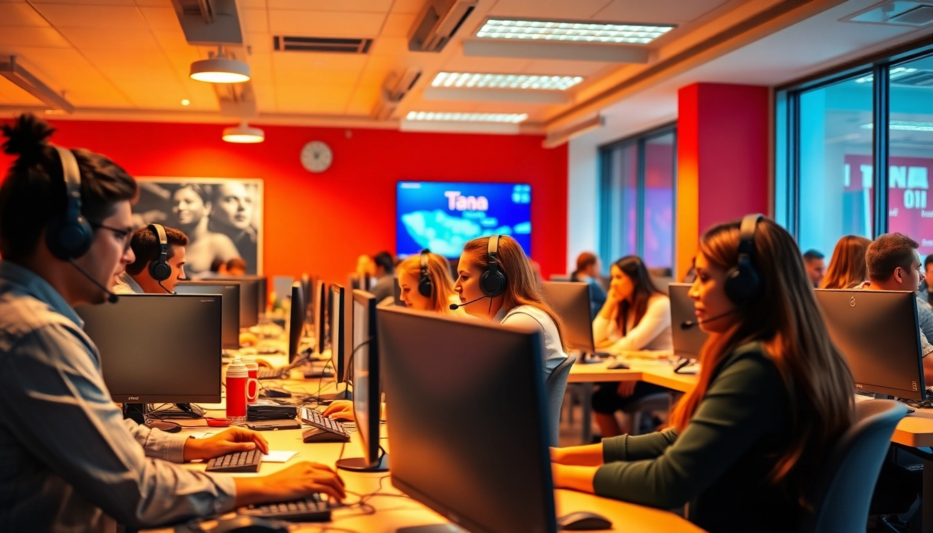 Engaged agents at a call center in Tijuana demonstrate excellent customer service skills.