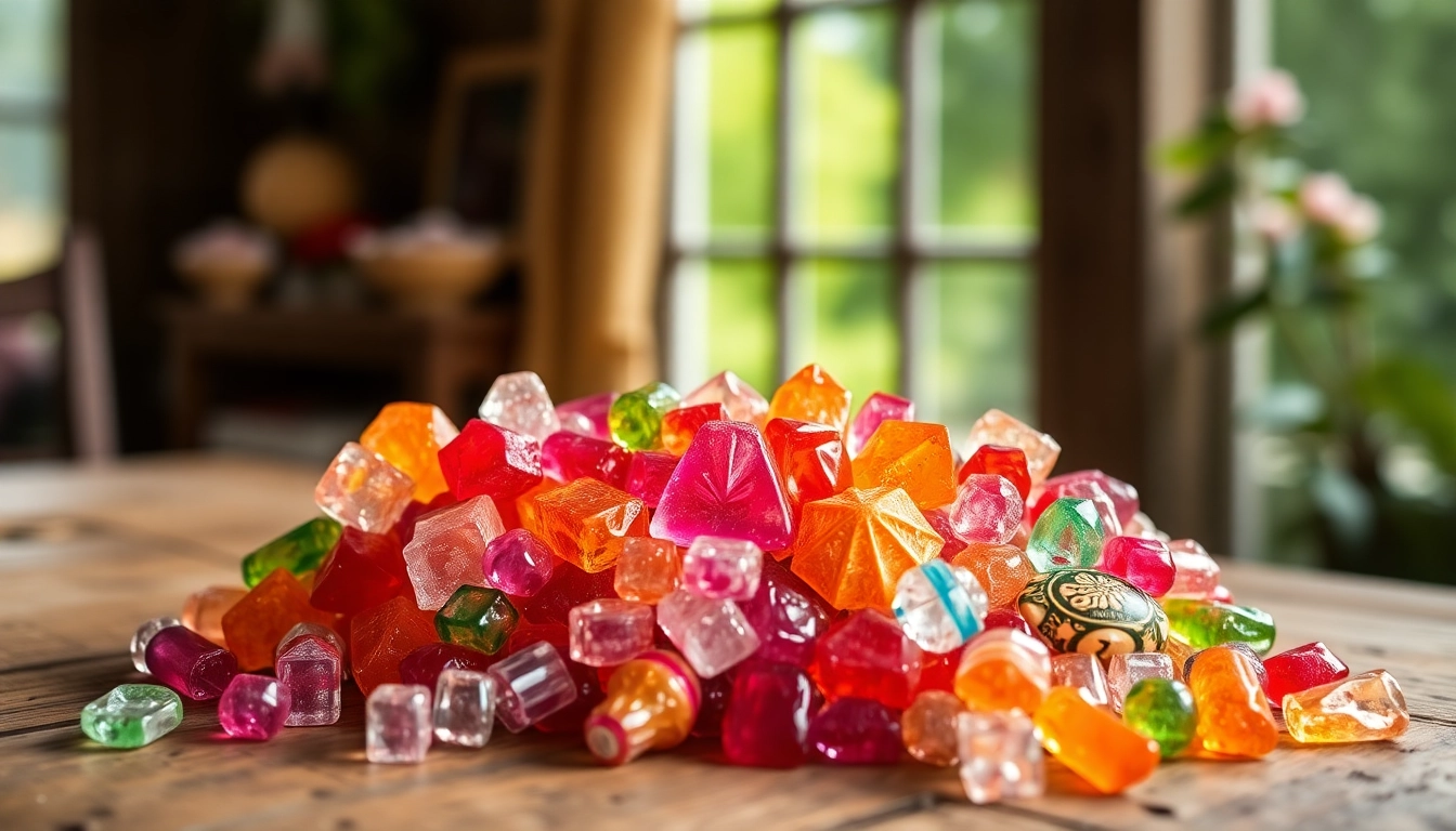 Indulge in Gemini Crystal Candy, showcasing unique crystal shapes and vibrant flavors, perfect for gifting or treating yourself.