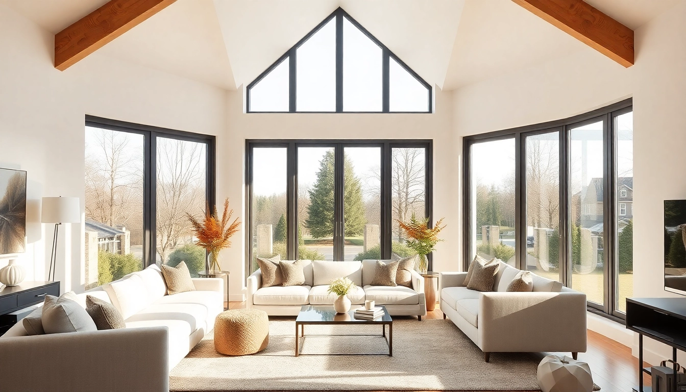 Showcasing energy-efficient windows Manchester style in a well-lit modern living room.