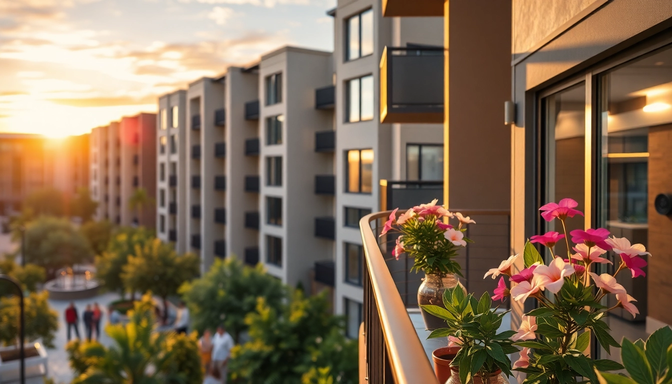 Modern glendale az apartments showcasing architectural beauty amidst greenery.