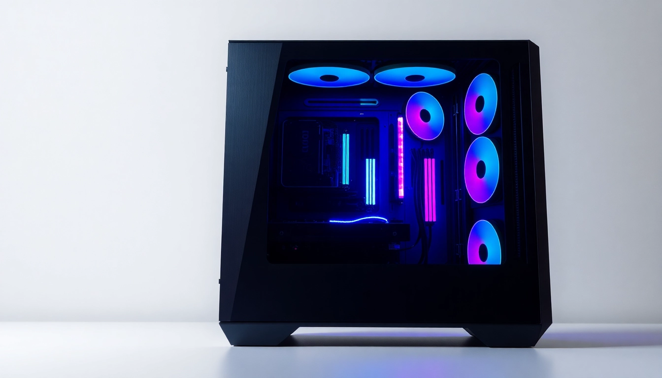 Showcase of an innovative PC CASE Manufacturer design, featuring sleek lines and RGB lighting for a modern look.
