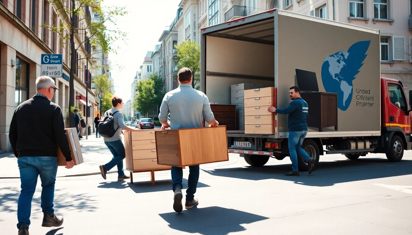Efficient Umzug Nürnberg service showcasing a professional moving team handling furniture.