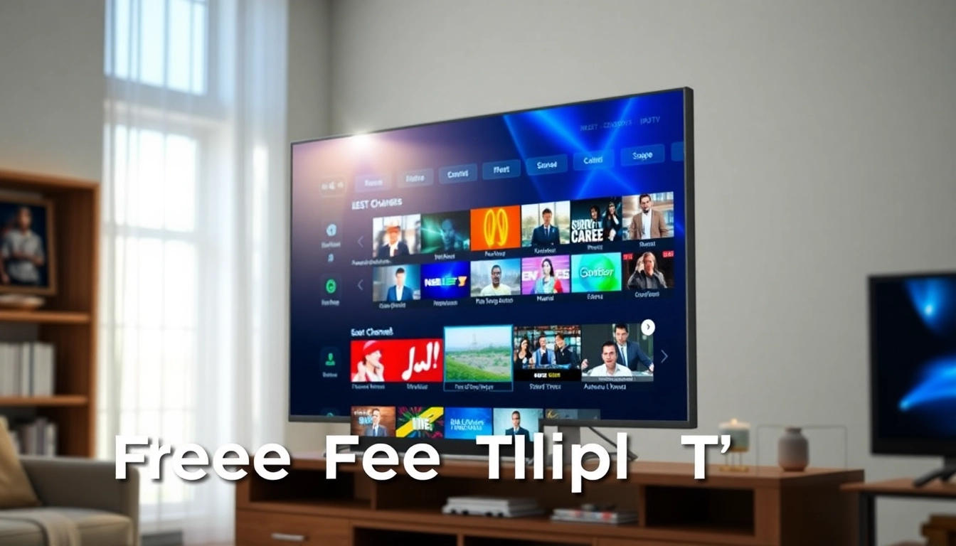Explore our featured free trial iptv subscription showcasing a modern IPTV interface with live channels.