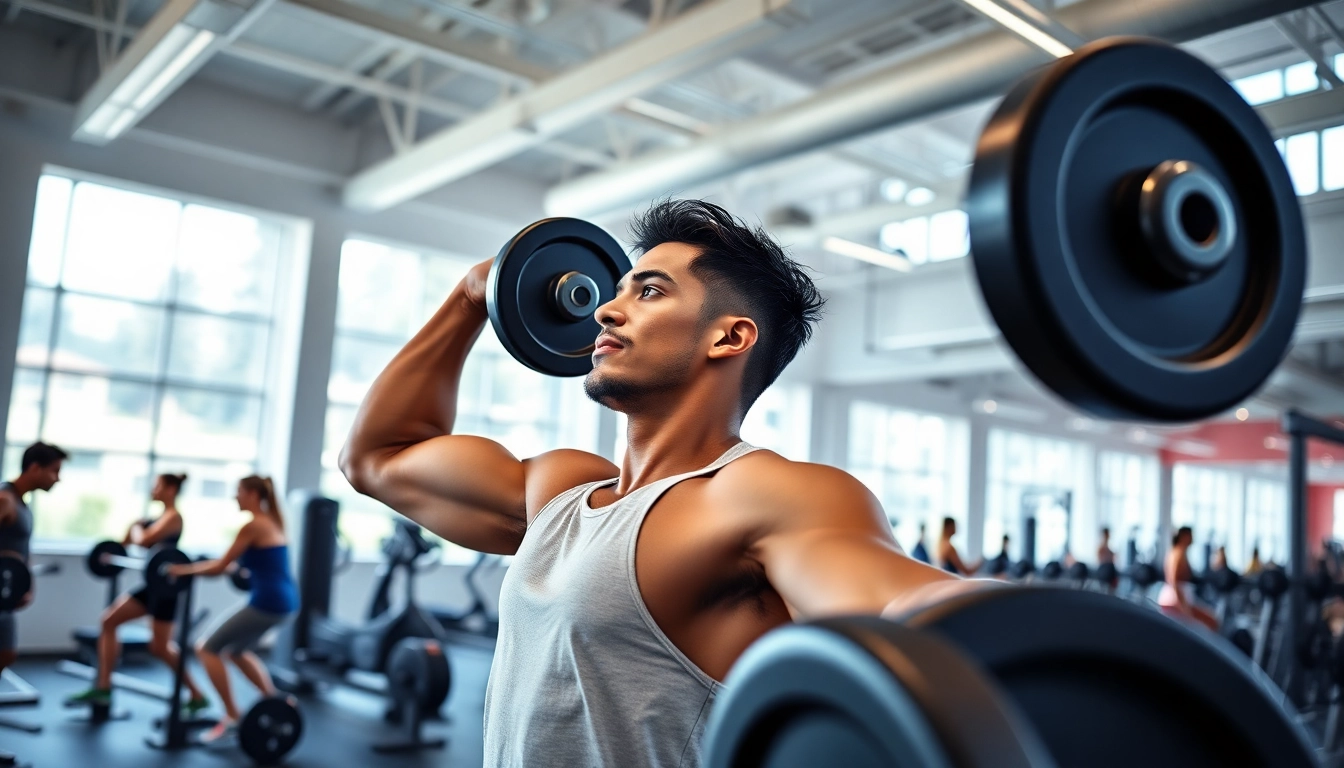 Find the best gym near me with professional athletes training and vibrant energy capturing dedication.