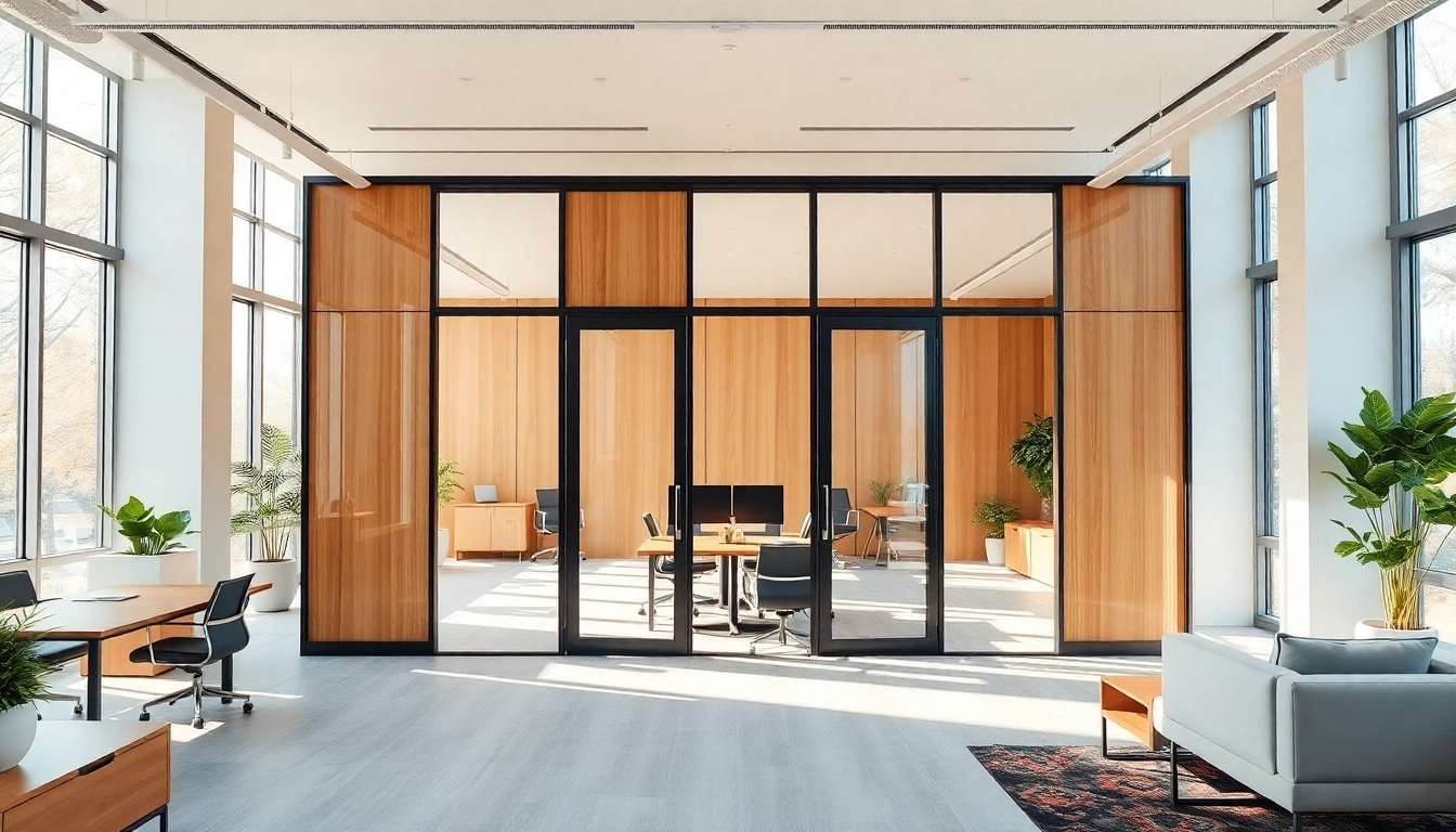 Showcasing a Folding Partition Wall design that maximizes office space efficiency.