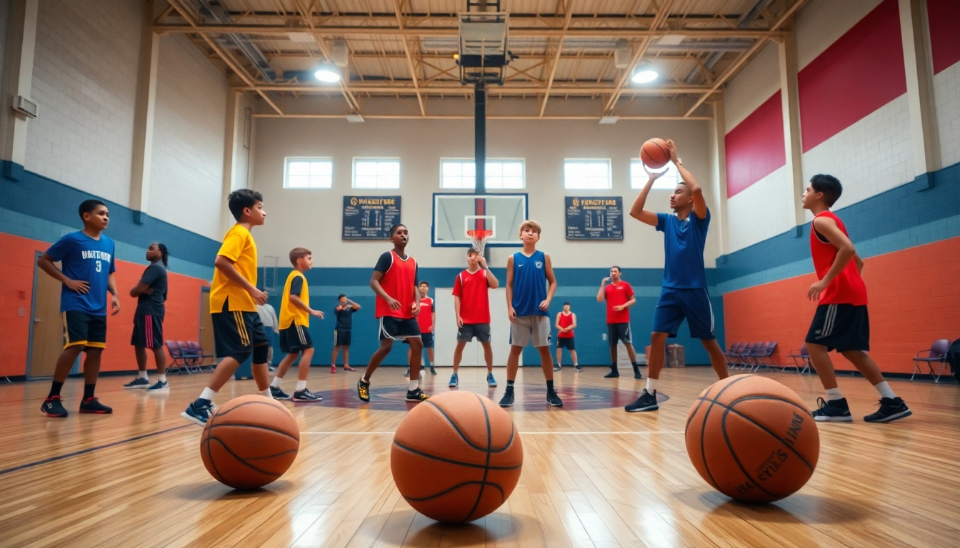 Engaged athletes training at Takeover Basketball Academy, showcasing determination and skill development.