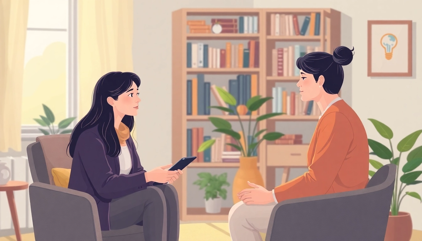 Engaging therapy session focusing on depression in a warm and supportive environment.