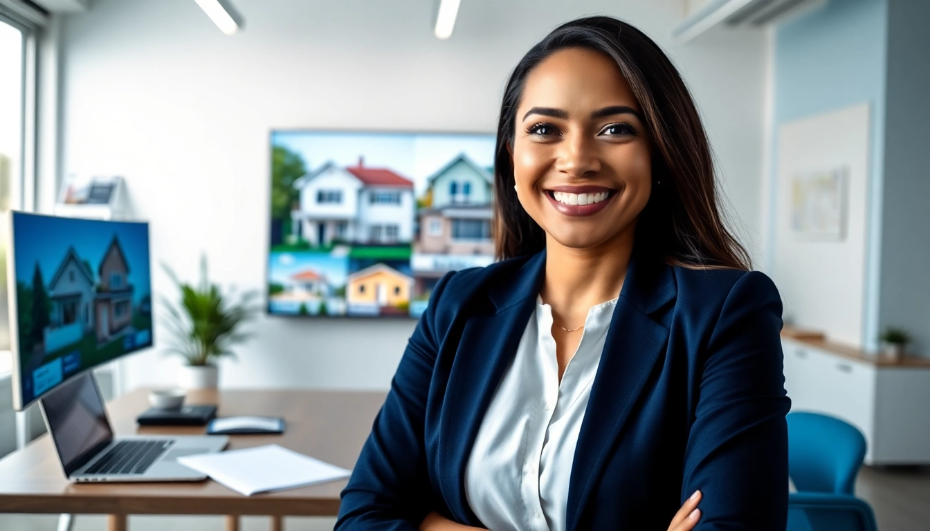Real estate agent ready to assist individuals who want to sell my house urgently in a welcoming office.