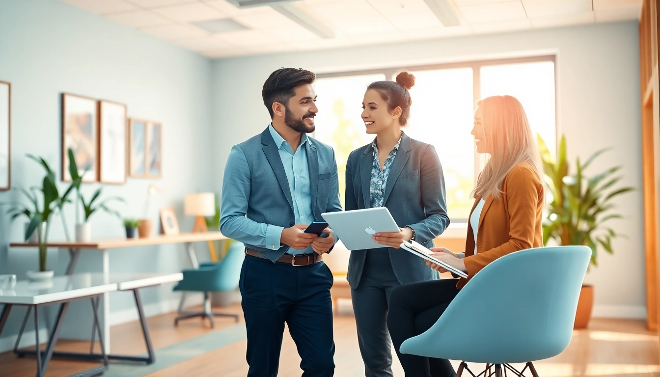 Business coach los Angeles helping clients achieve their goals in a modern office setting.