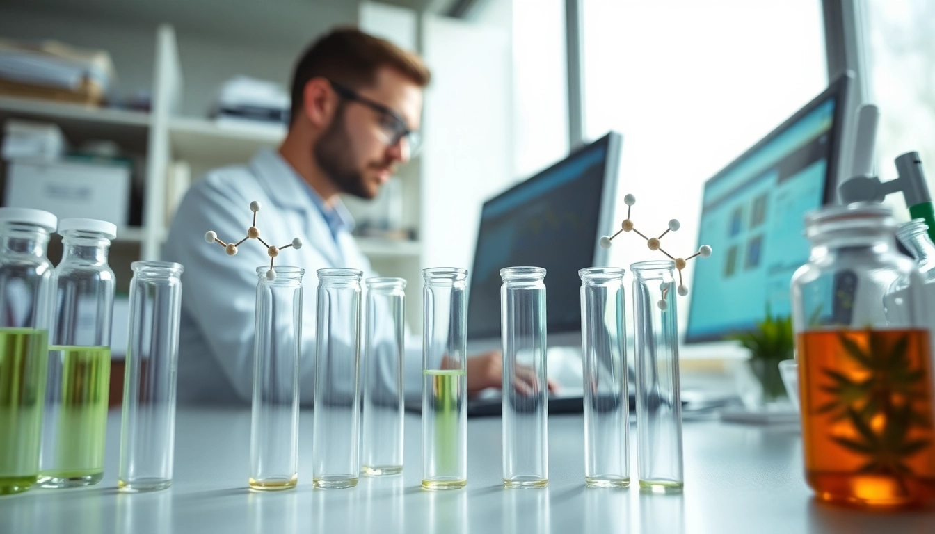 Synthesizing Synthetic Cannabinoids in a laboratory setting, showcasing research and analysis.