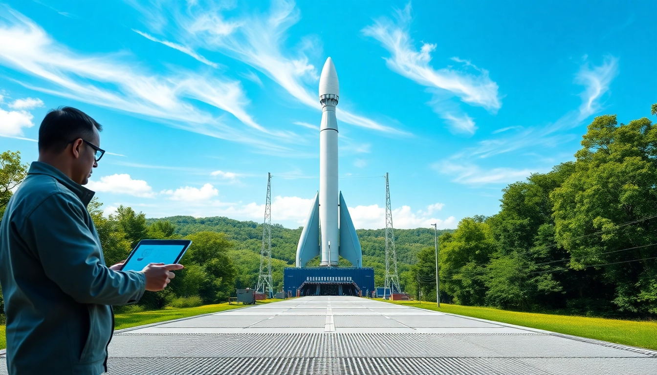 Launch of a rocket at Revenue Rocket Lab, showcasing innovation and engineering excellence.