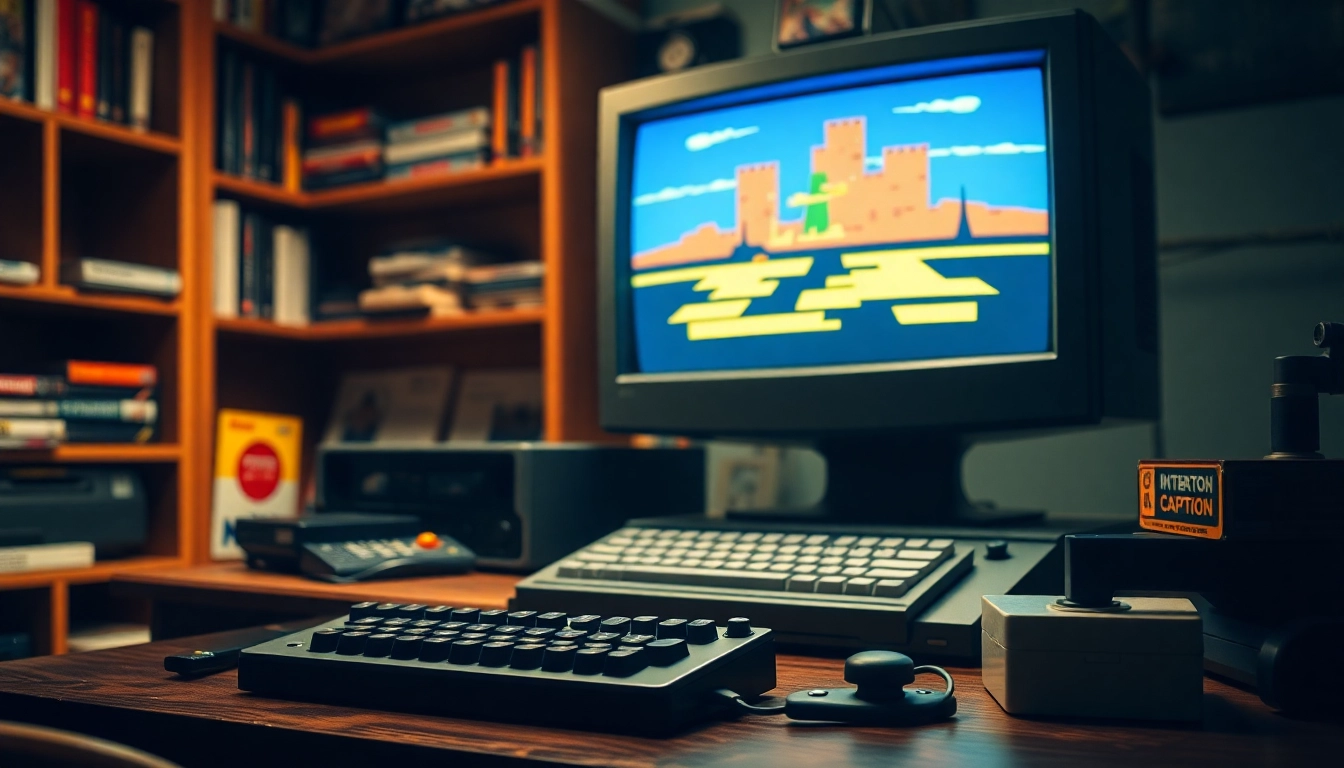 Engage in retro nostalgia as you play dos games in this vintage gaming setup.