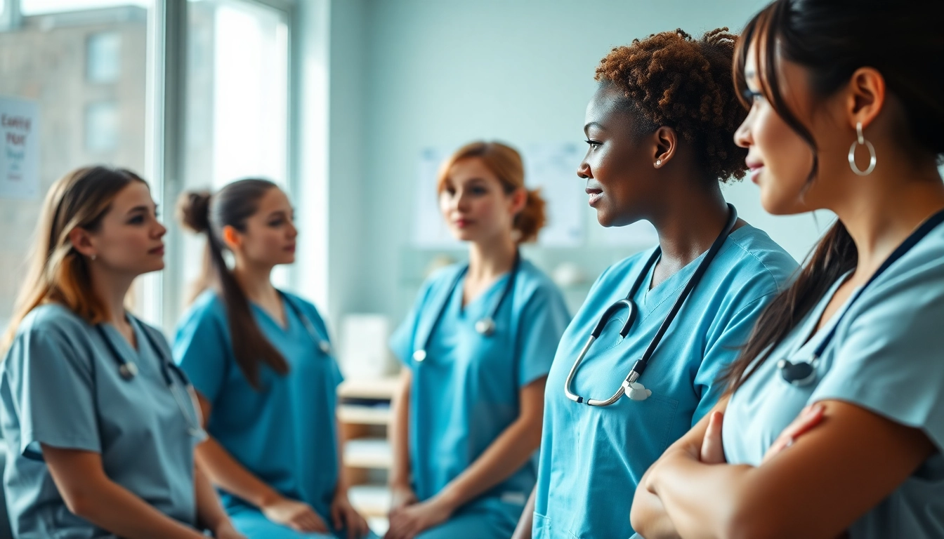 Nurses in a supportive rehabilitation program for VDAP, fostering a healthy environment.