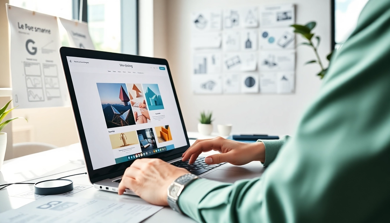 Realizzazione siti web roma: esperto designer al lavoro su un sito web innovativo e creativo.