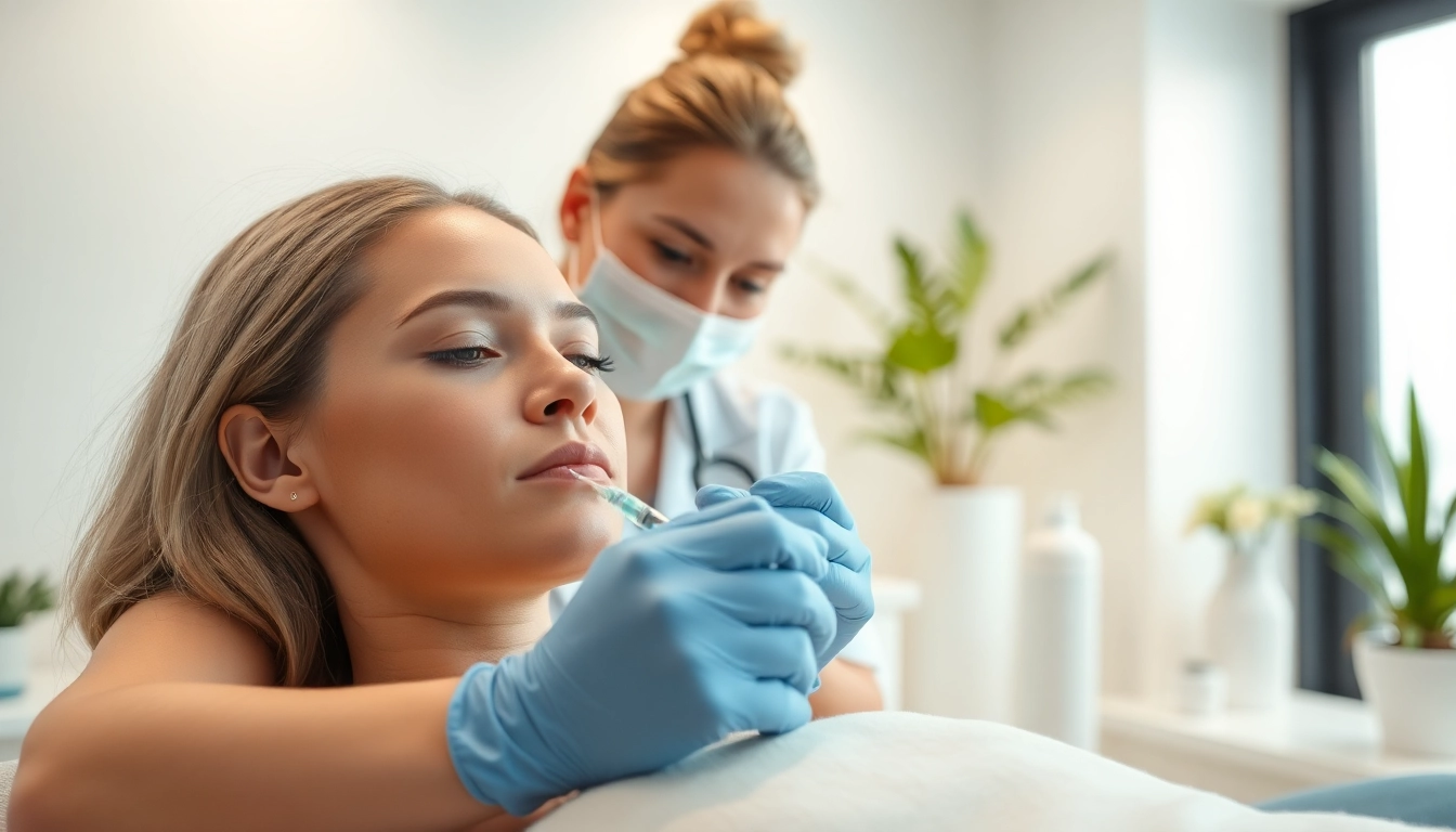 Experience biotin injection in a serene health spa as a professional administers the treatment.