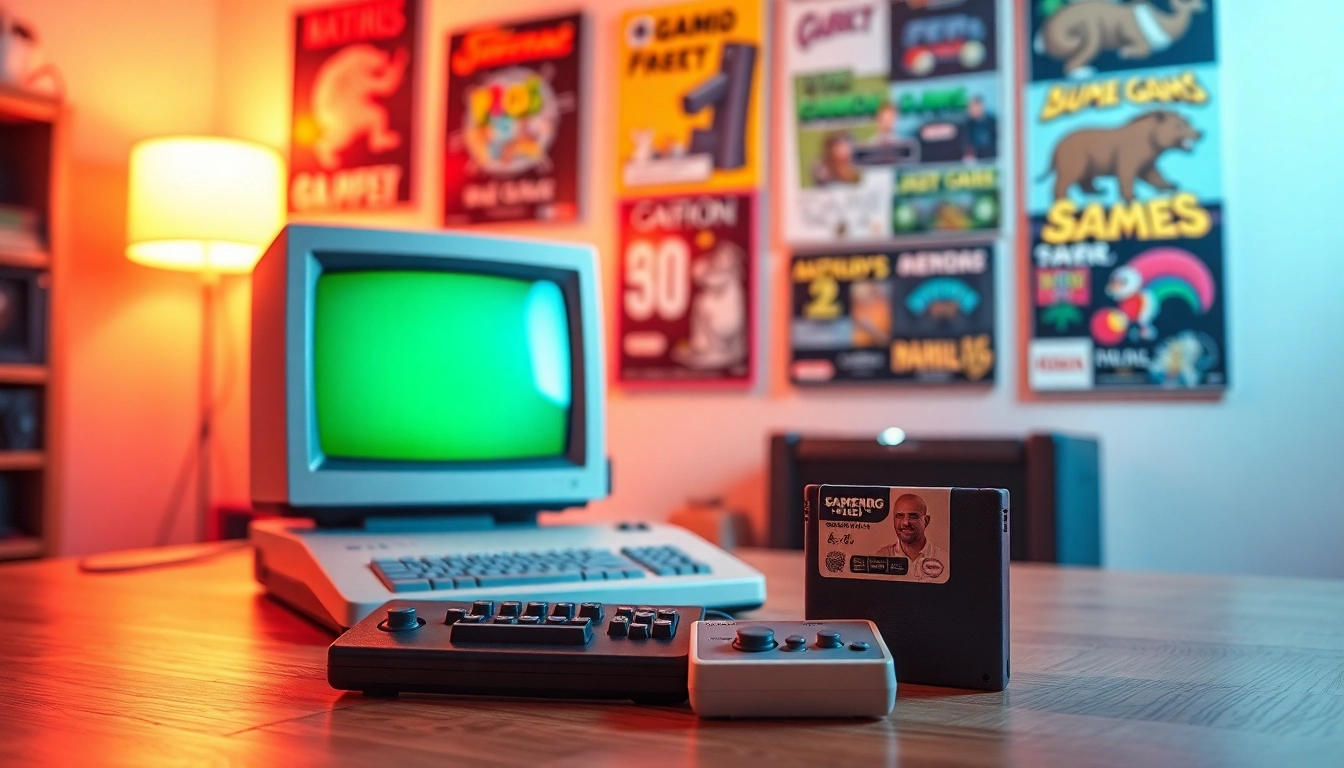 Play DOS games on a vintage computer setup showcasing retro gaming nostalgia.