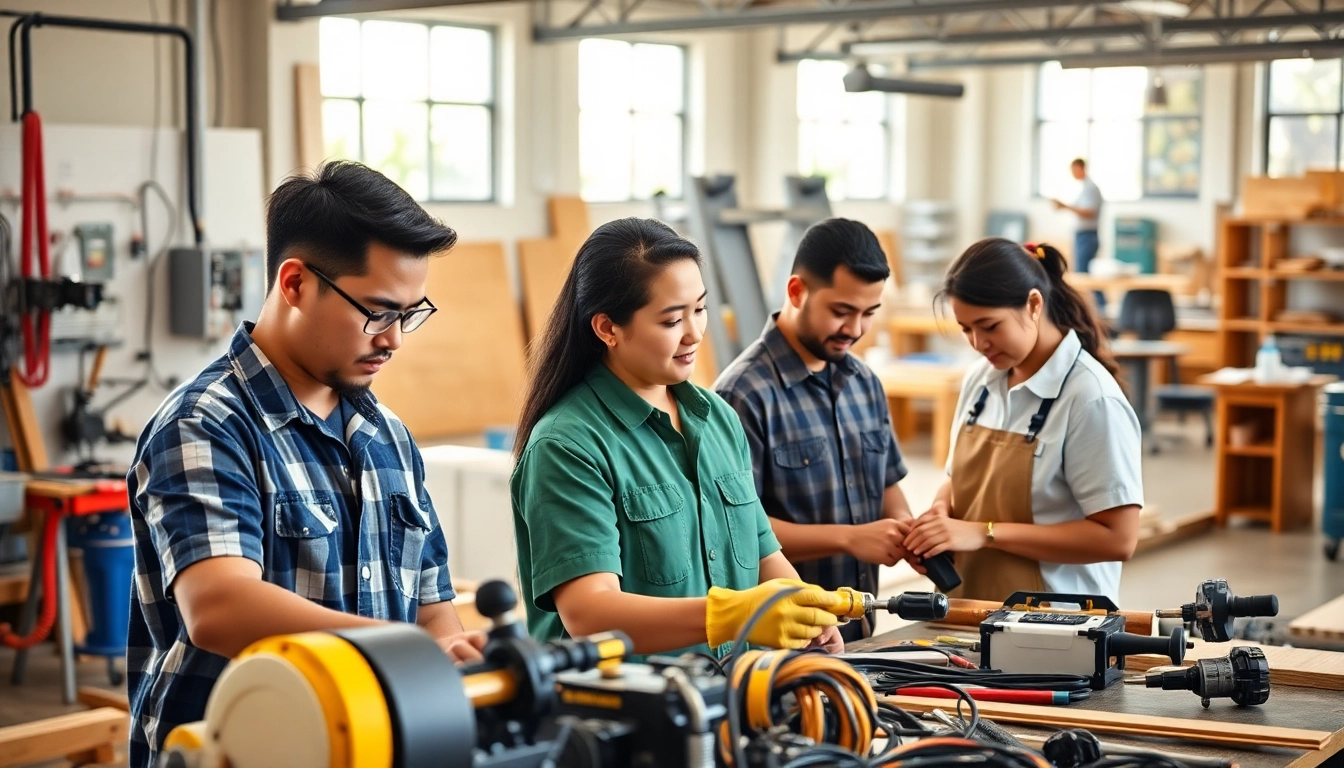 Students training at trade schools in Hawaii, showcasing hands-on learning and diverse trades.