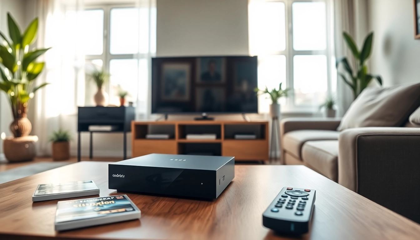 Enhance home entertainment with superbox tv setup featuring sleek design and modern decor.