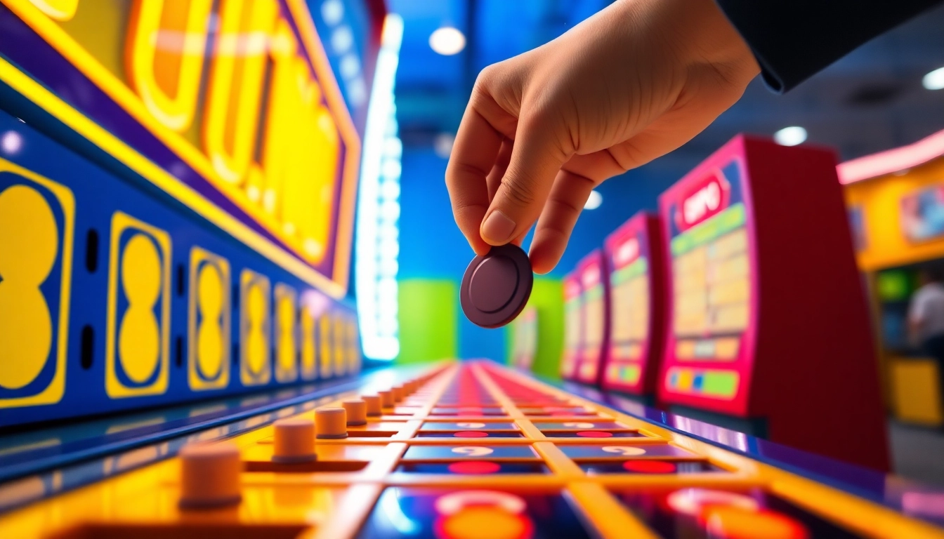 Permainan plinko yang menegangkan saat chip dijatuhkan ke papan berisi peg, mendapatkan keseruan bermain.