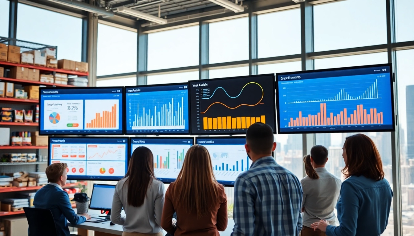 Manage Inventory on Salesforce with team collaboration in a modern office environment.