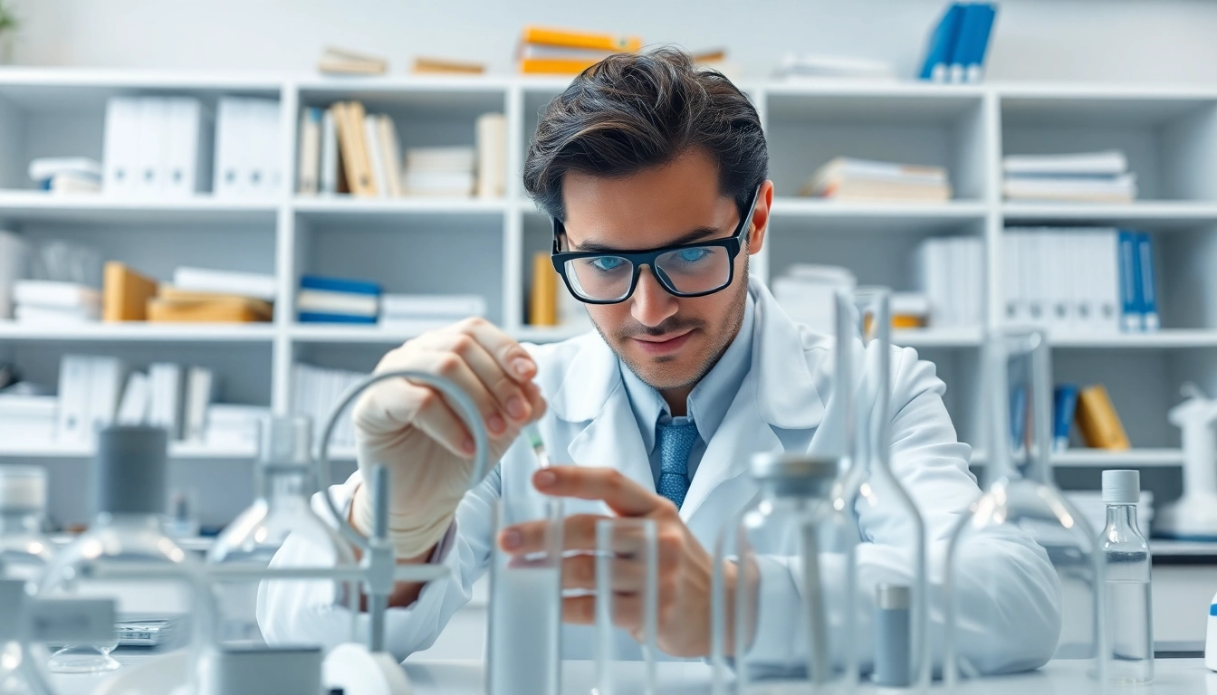 Analyze cbd synthetic compounds in a professional laboratory setting with detailed equipment.