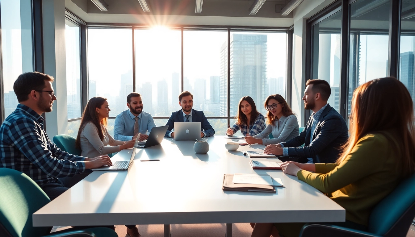 Engaging professionals collaborating on https://inbusinessphx.com in a modern office environment.
