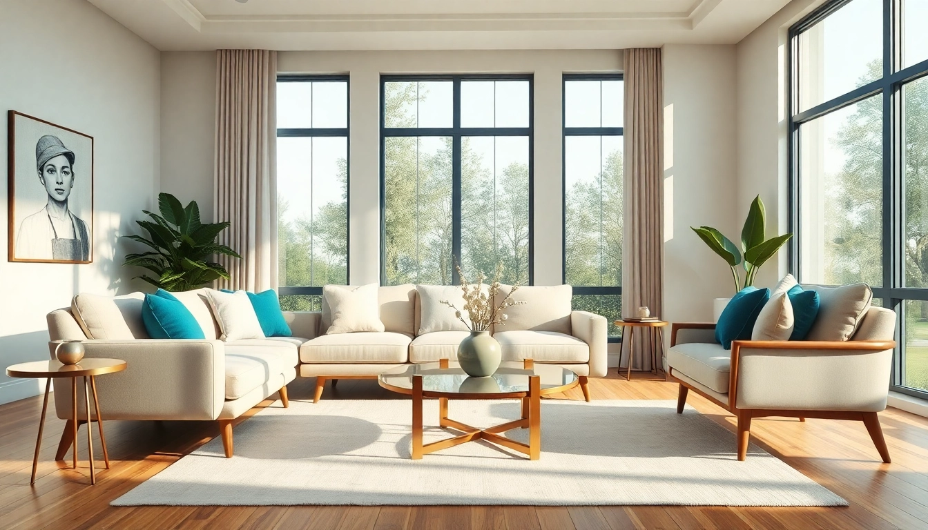 Beautifully designed living room for an Orlando home project featuring stylish decor and natural light.