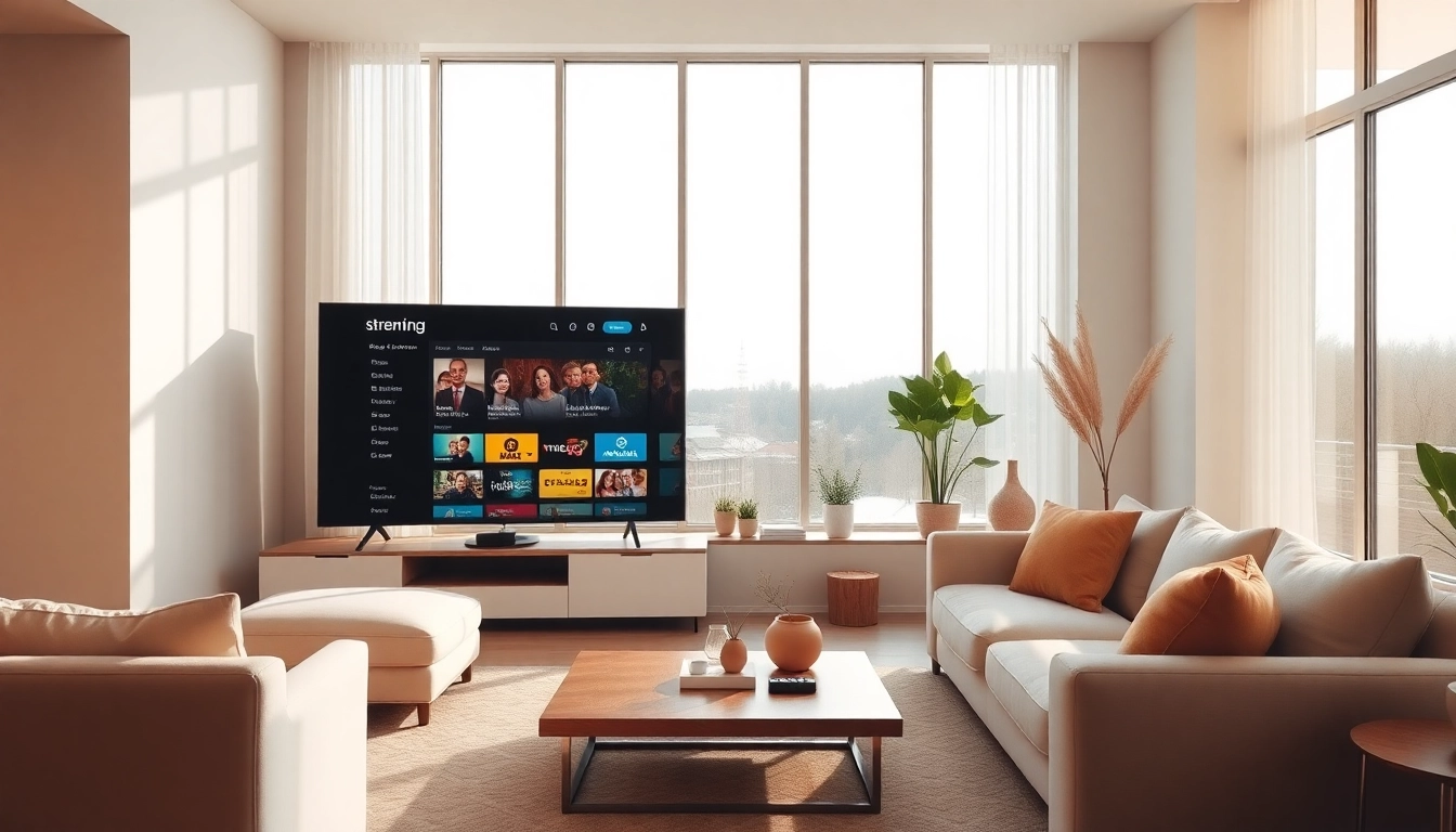 Regarder les meilleures options IPTV dans un salon moderne