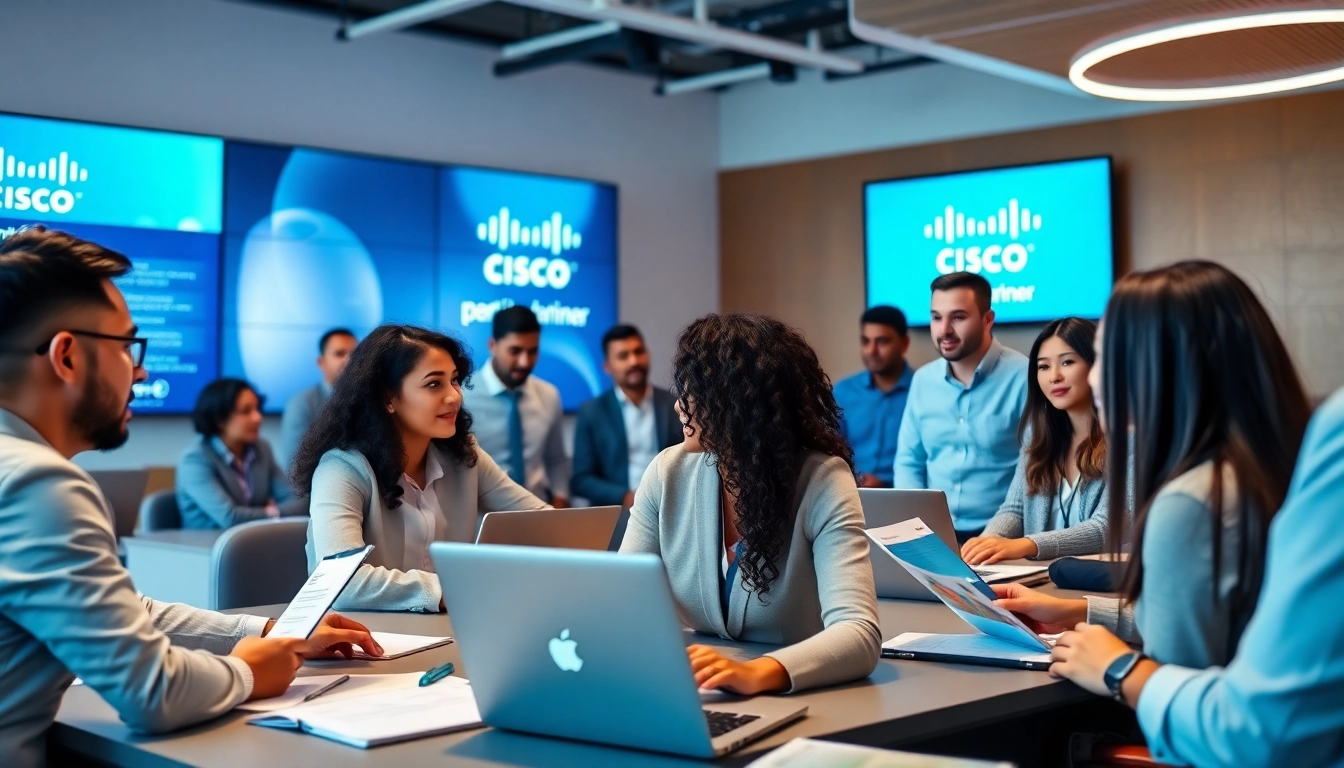 Cisco partner certification help training session with diverse attendees actively engaged and learning.