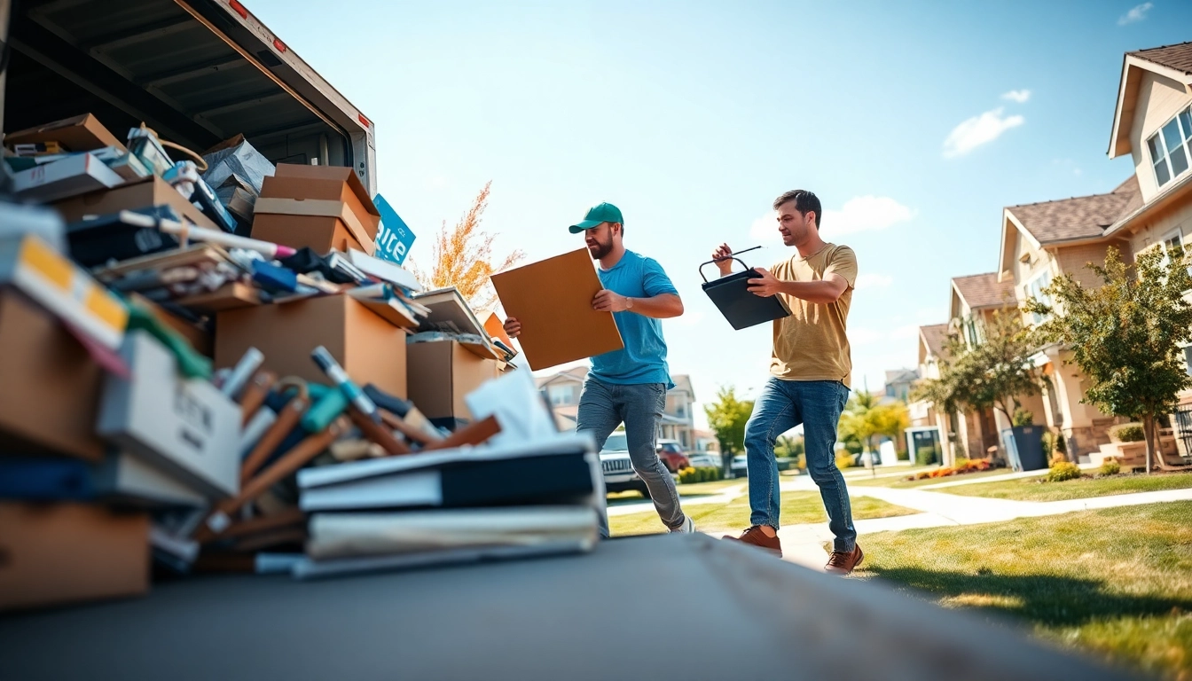 Efficient junk removal florida team clearing clutter from residential property.