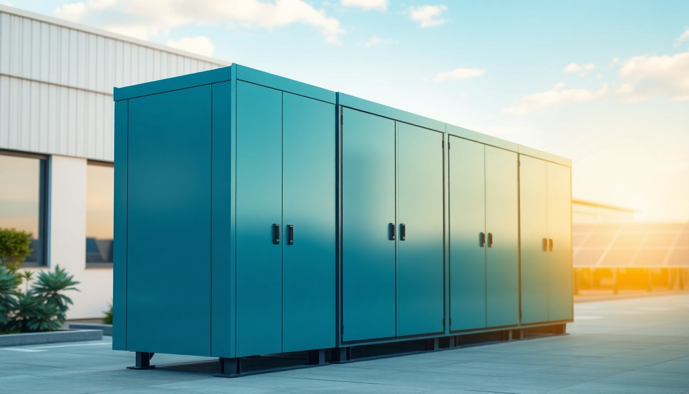 The commercial storage system showcases innovative technology for efficient energy management.
