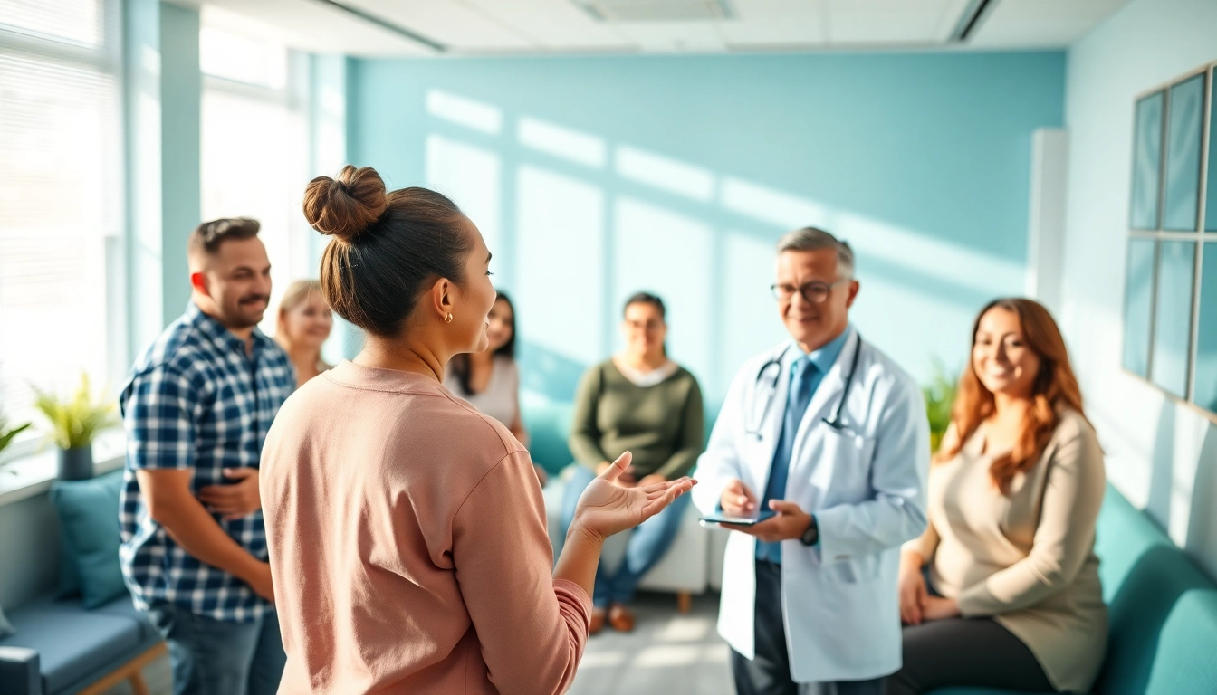 Engaged healthcare provider at a weight loss clinic in las vegas assisting diverse patients in their weight loss journeys