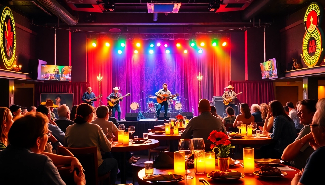 Dine and enjoy an energetic show at dinner theater in Las Vegas featuring country performances.