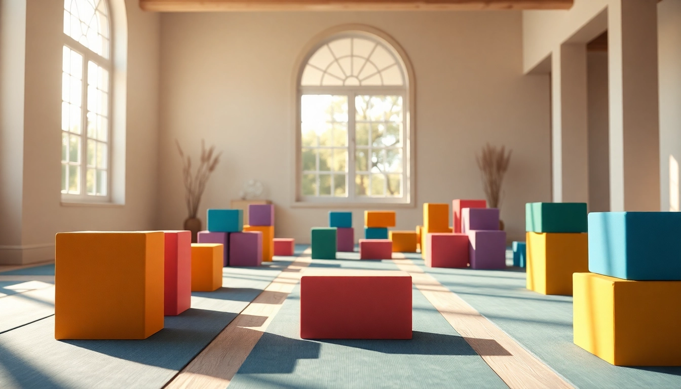 Buy yoga blocks online to enhance your practice in a calming yoga studio setting.