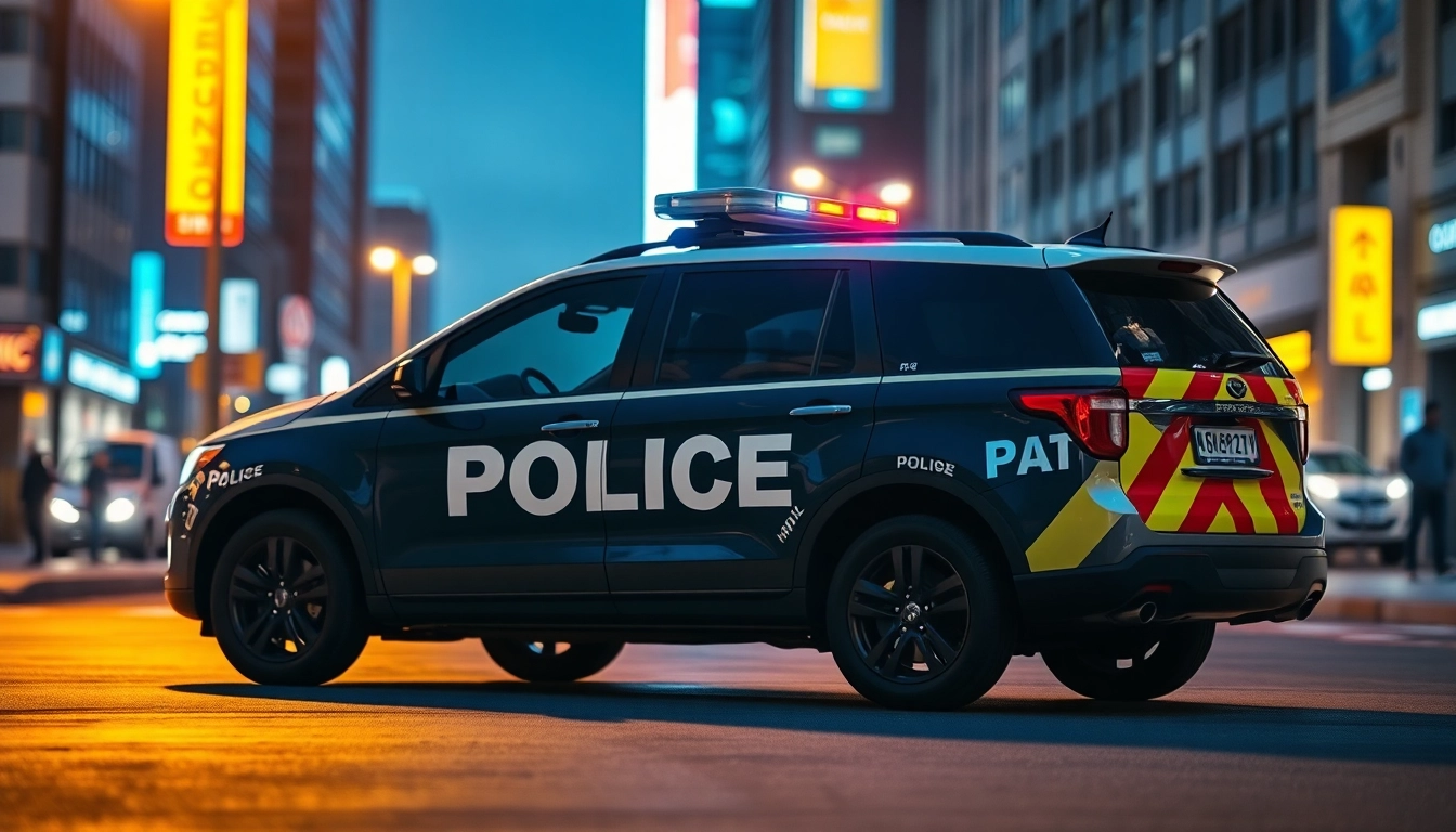 Secure mobile patrol vehicle ensuring safety in urban areas with Key Holding & Mobile Patrols service.