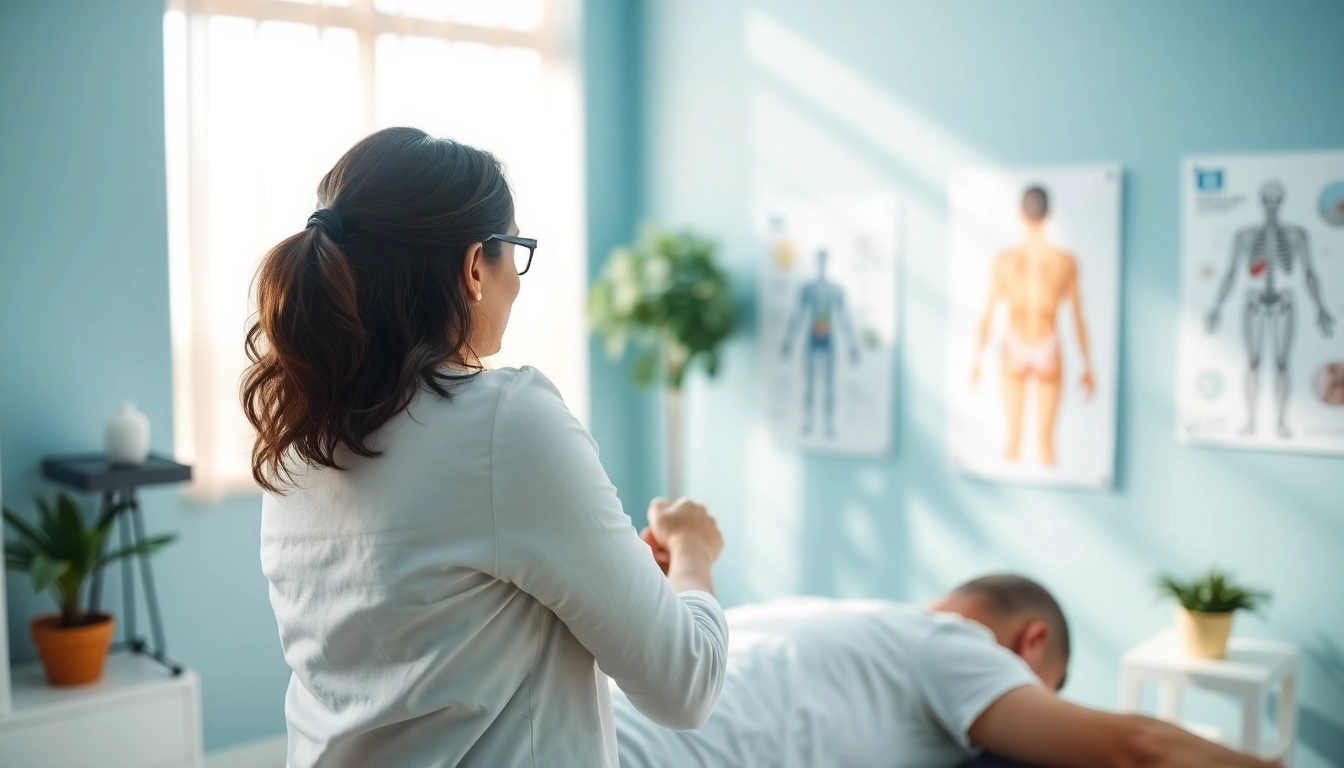 Sunnyvale Chiropractor providing adjustment in a serene clinic atmosphere.