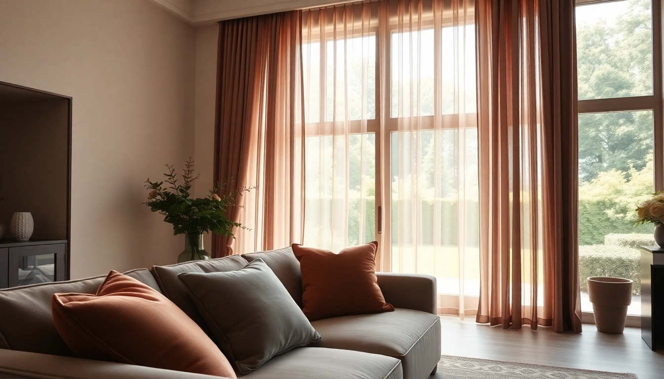 Velours gordijnen creëren een luxe uitstraling in een sfeervolle woonkamer.