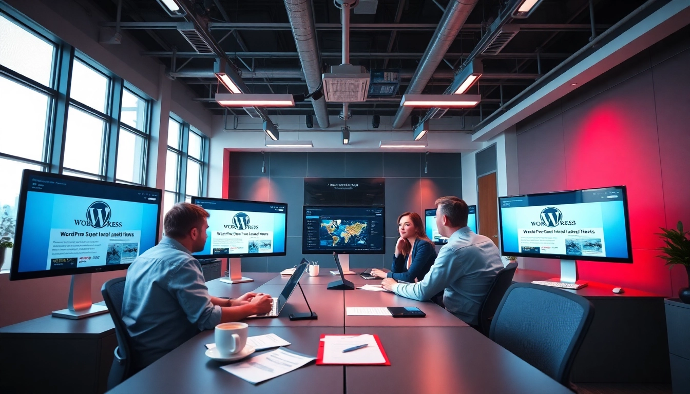 Engaging workspace documenting wordpress latest news updates with professionals collaborating.