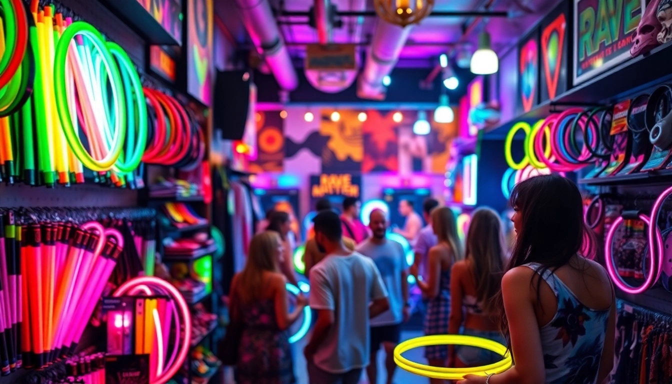 Discover unique items at rave store miami featuring vibrant accessories and an energetic atmosphere.