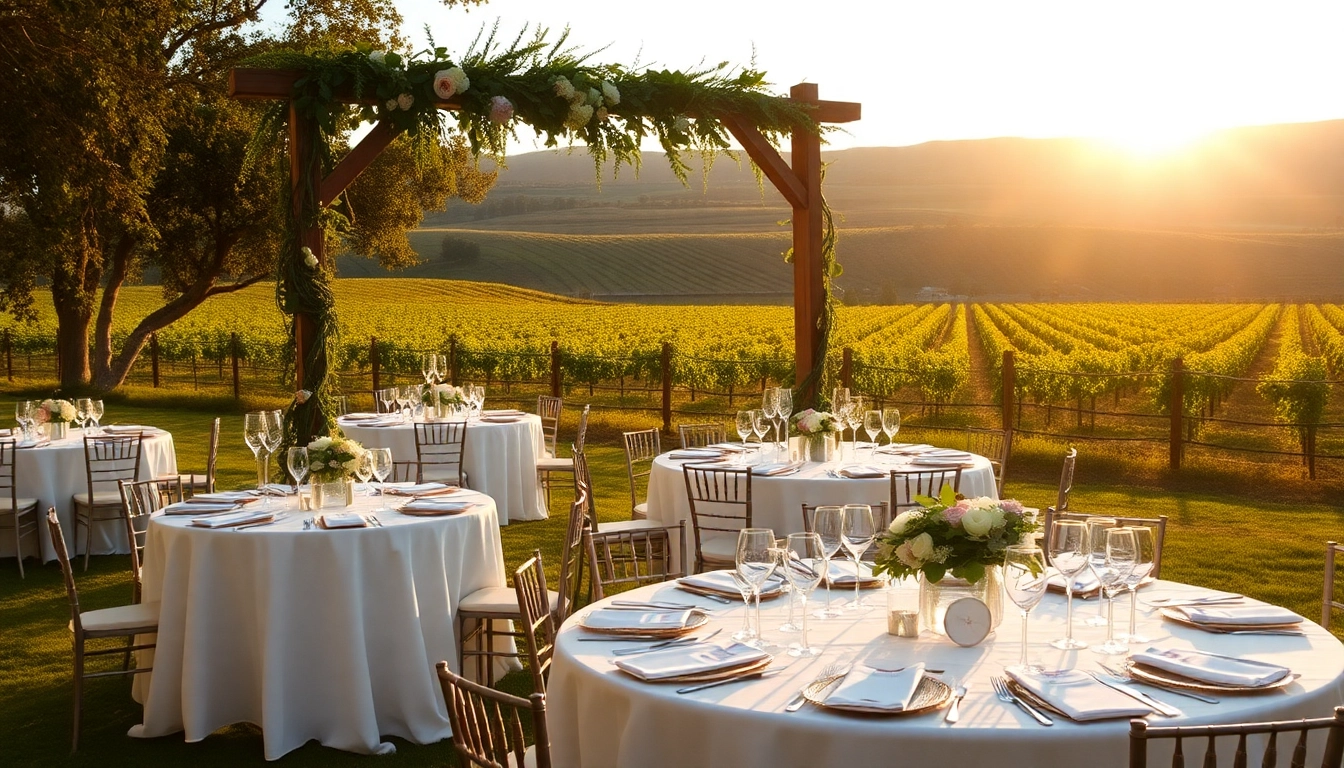 Experience enchanting Clarksburg Wedding Venues with elegant vineyard settings and romantic décor.