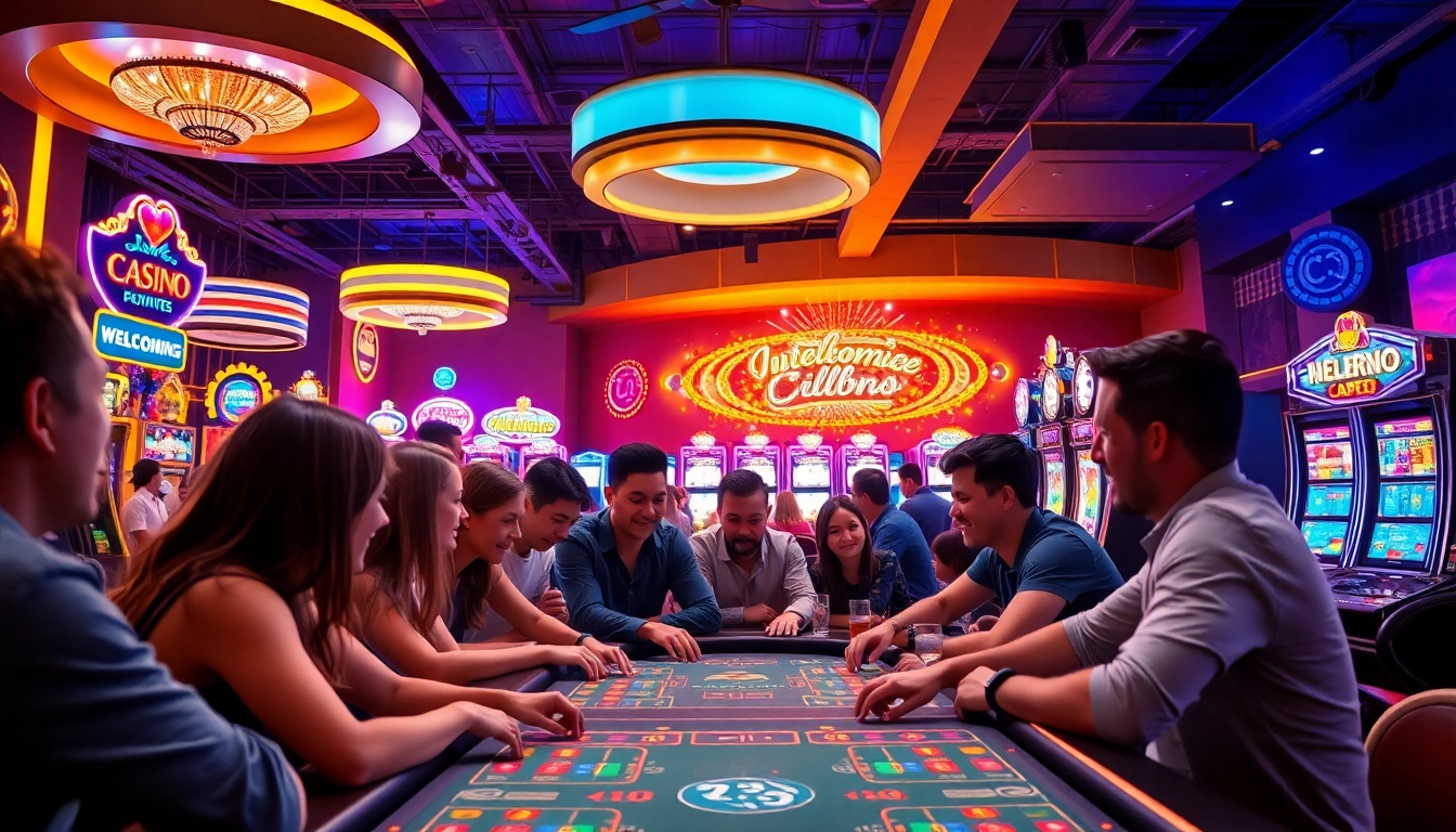 Exciting gameplay at the filbet casino with vibrant lights and eager players enjoying their experience.