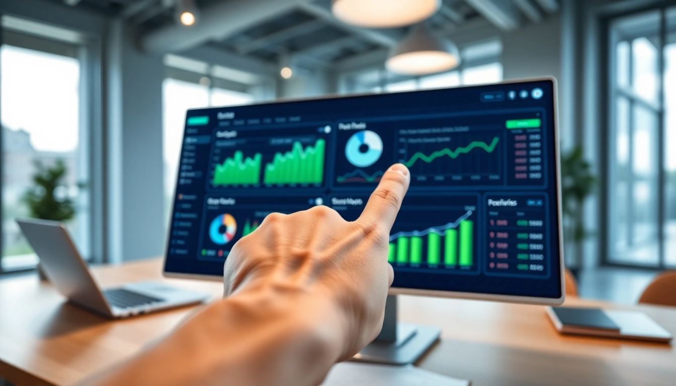 SMM reseller panel analytics interface with real-time data in a professional office setting.