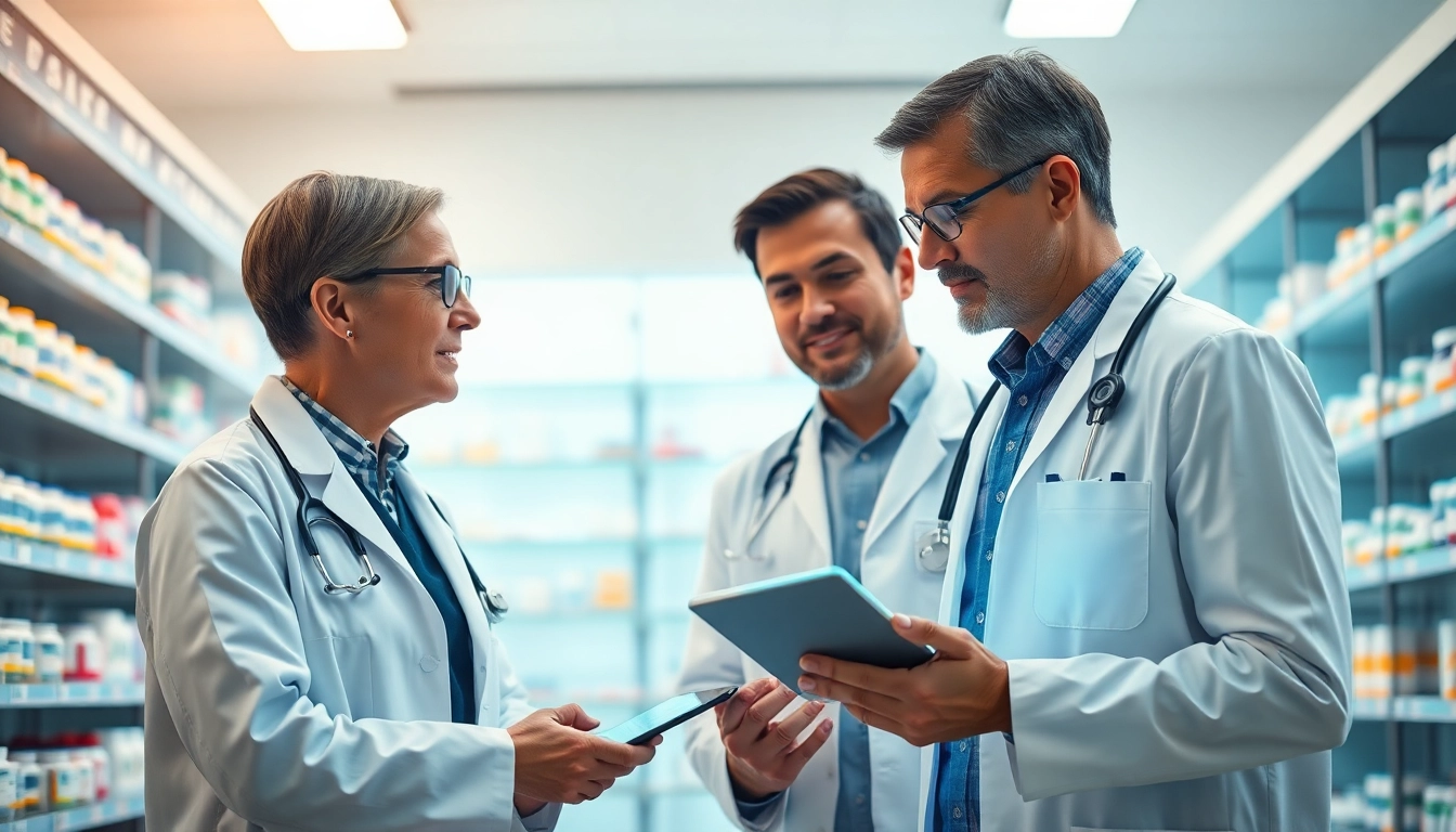 Engage in conversations about eprescribing compliance in a modern pharmacy setting.